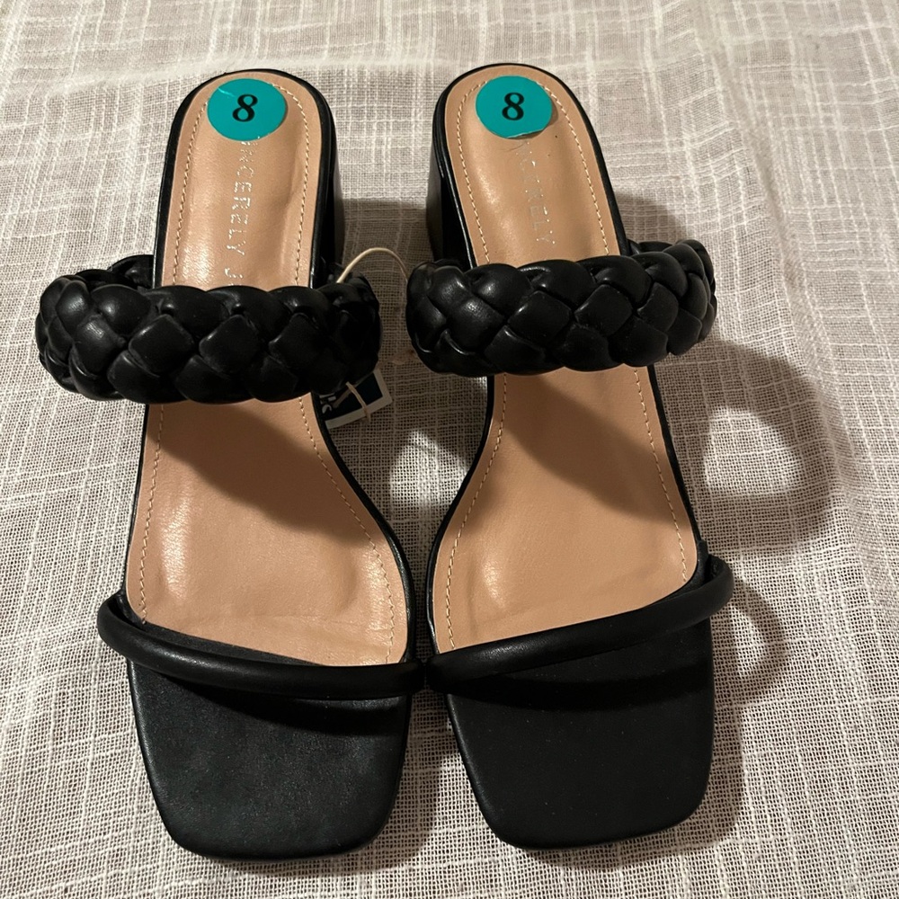 Sincerely Jules Black Braided Heels